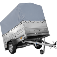 Lehký přívěs na pružinách 200x125 UNITRAILER GARDEN 201/R KIPP s bočnicemi BIS, rámem H-800 a šedým krytem