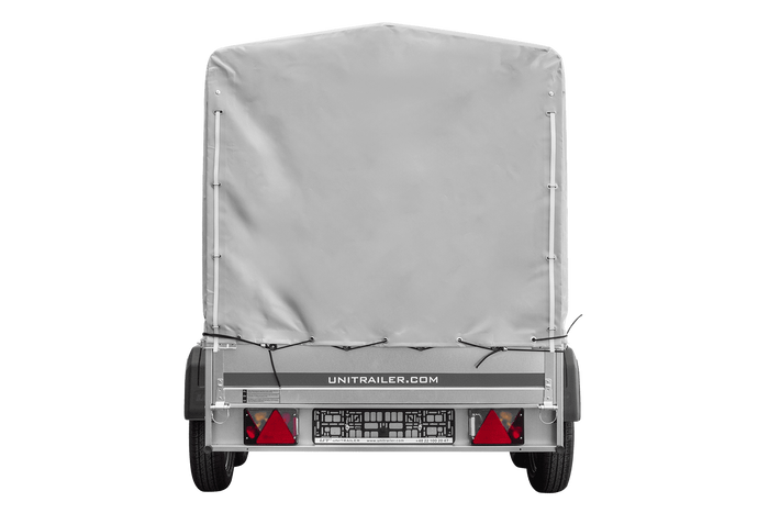 Dvounápravový přívěs 264x125 UNITRAILER GARDEN 264/2 KIPP s rámem H-1100 a šedou plachtou