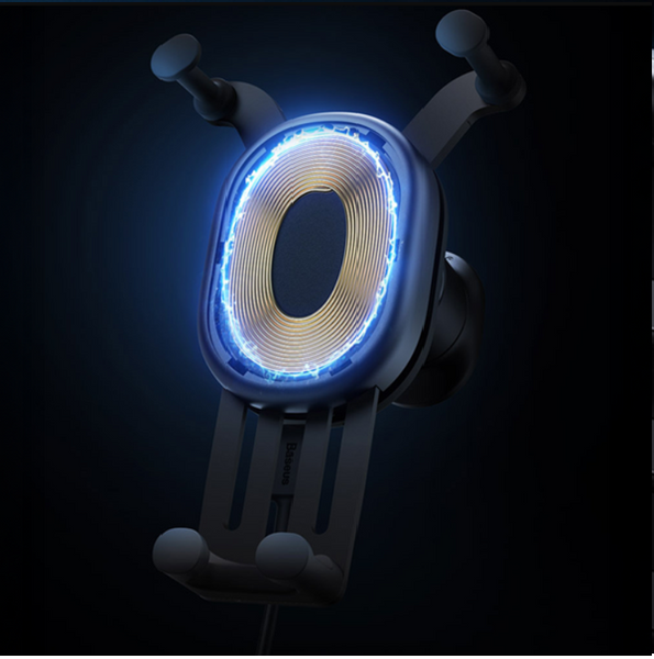 Držák telefonu do auta BASEUS Stable Gravitional s bezdrátovým nabíjením Qi 15W do větracího otvoru