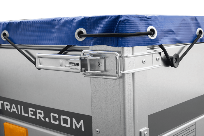 Přívěs Garden Trailer 200 Kipp s rámem H-0 a modrou plachtou