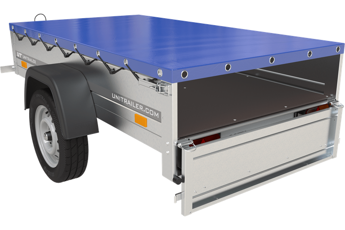 Přívěs Garden Trailer 200 KIPP s modrou plachtou