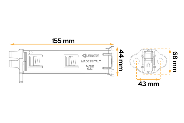 Sada dvou skládacích zakládacích kol LOKHEN ORIGAMY 36 h: 151 mm / sada s rukojetí