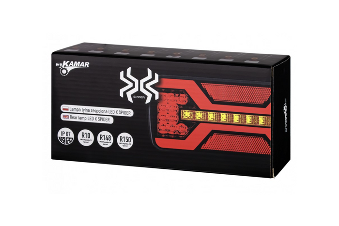 KAMAR X-SPIDER L2425 LED zadní světlo 5 funkcí univerzální