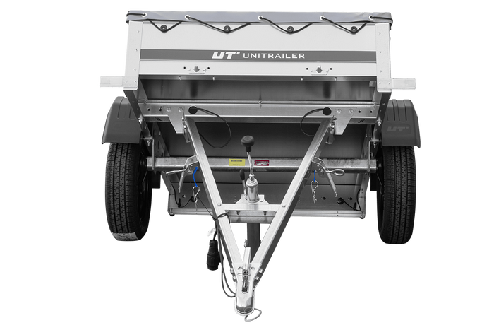 Jednonápravový přívěs 150x106 UNITRAILER GARDEN 150 KIPP s rámem H-0 a šedou plachtou
