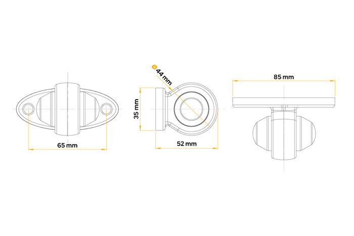 HORPOL LD 465 LED obrysová lampa - univerzální