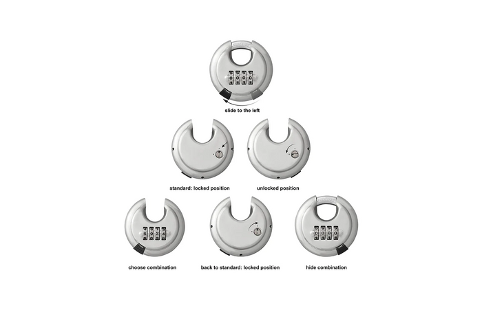 Kulatý visací zámek s kombinací ProPlus 341317 visací zámek s kódem 70 mm