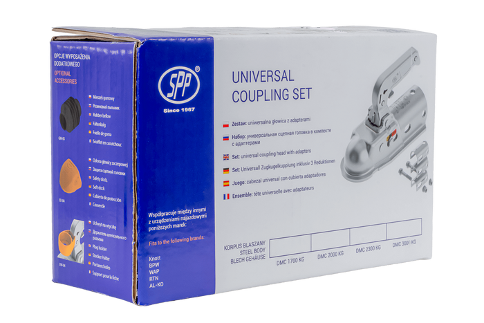 Kulové tažné zařízení STEELPRESS BC-3000C-00-00+Z2 pro přívěs 3000 kg s trubkovou ojí 35-50 mm, litinové