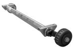 Brzděná náprava AL-KO EURO pro přívěs/nosič automobilů 1800 kg 1650 mm 2150 mm 5x112
