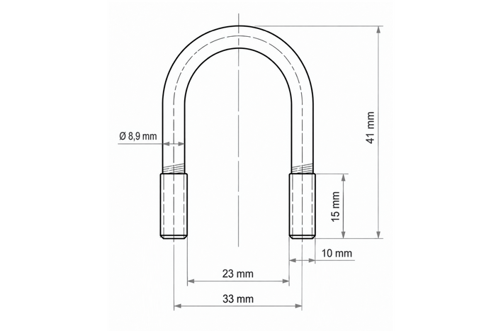 Oválná svorka DROMET typ B M10 23×41 mm
