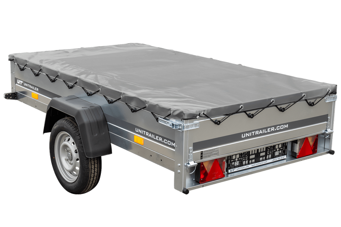 Jednonápravový přívěs 230x125 UNITRAILER GARDEN 230 KIPP s rámem H-0 a šedou plachtou
