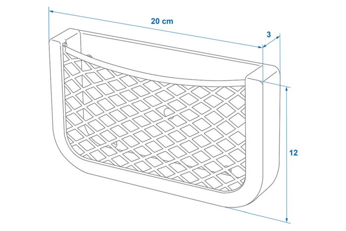 Síťová úložná kapsa ProPlus 230038 s rámem 200x120 mm