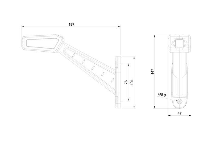 FRISTOM FT-146 LED obrysová světla 3 funkce levá + pravá