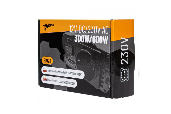 Měnič napětí 12V/230V (300/600W) KAMAR E1922
