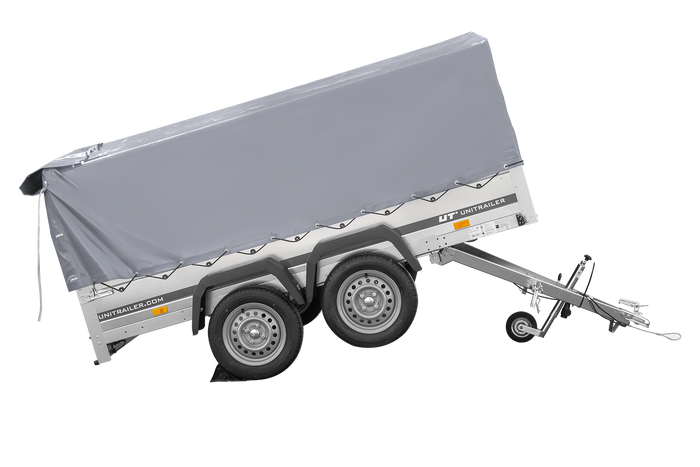 Dvounápravový přívěs 264x150 UNITRAILER GARDEN 265/2 KIPP s rámem H-800 a šedým krytem