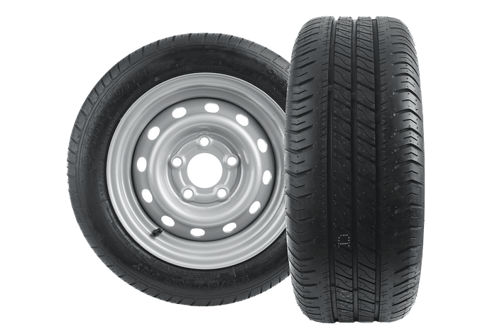 Sada dvou zesílených kol pro přívěs LINGLONG TYRE 195/50 R13C 104/101N UNITRAILER RIM 5,5Jx13&quot; 5x112 ET:30