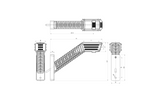 WAŚ 2552P W297.5.1 SPOT LED pravé obrysové světlo na dlouhém rameni