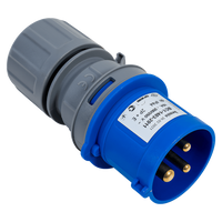 Elektrická zástrčka MANTES 3P, samec, přenosná, 16A, 230V