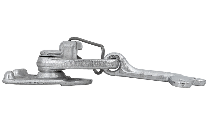 Levé boční tažné zařízení s upevňovacím prvkem WINTERHOFF WV 10-L + WVG 10-A, kompletní uzavření strany přívěsu