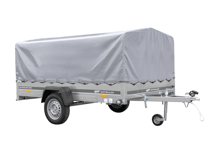 Jednonápravový přívěs 264x150 UNITRAILER GARDEN 265 KIPP s rámem H-800 a šedým krytem