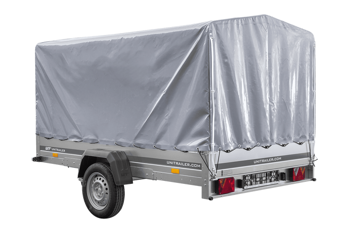 Jednonápravový přívěs 264x150 UNITRAILER GARDEN 265 KIPP s rámem H-1100 a šedým krytem