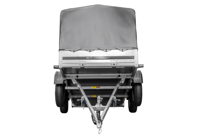 Dvounápravový přívěs 264x125 UNITRAILER GARDEN 264/2 KIPP s rámem H-800 a šedou plachtou