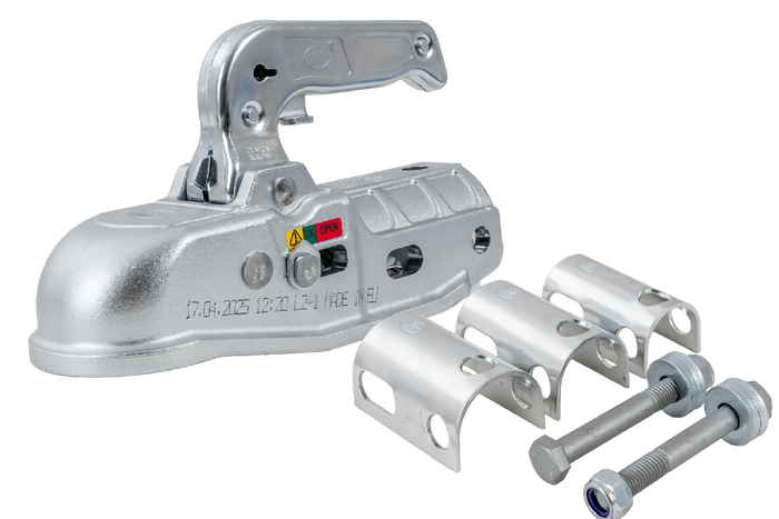 Kulové tažné zařízení STEELPRESS BC-3000C-00-00+Z2 pro přívěs 3000 kg s trubkovou ojí 35-50 mm, litinové