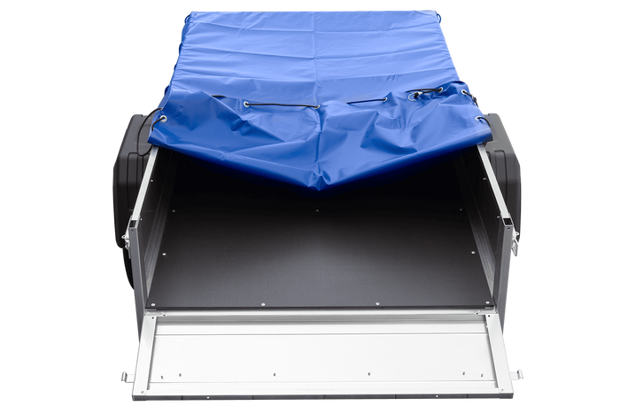 Přívěs za auto 200x106 UNITRAILER GARDEN 200 KIPP s modrým krytem