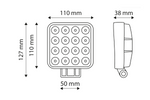 LED pracovní reflektorová svítilna TT TECHNOLOGY TT.13208M 16xLED 3400lm s magnetem