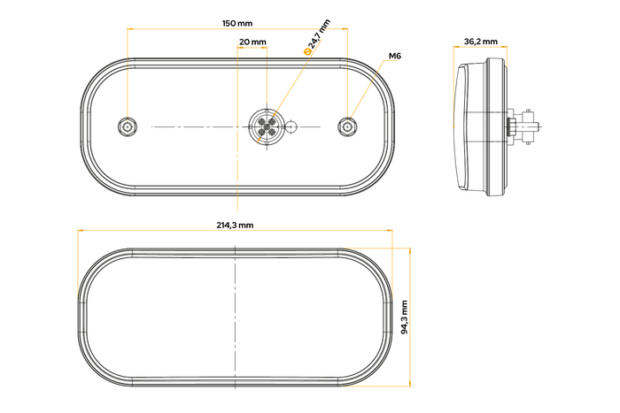 Zadní světlo FRISTOM FT-230 LED bajonet 6 funkcí univerzální