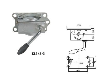 Pevná podpěra s upínáním a litinovým upínáním WINTERHOFF RSR48-600+KLE48-G 150 kg 48 mm 600 mm