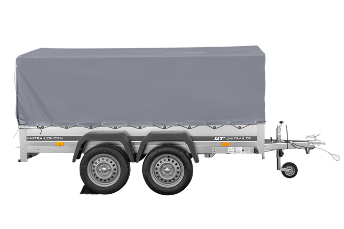 Dvounápravový přívěs 264x150 UNITRAILER GARDEN 265/2 KIPP s rámem H-800 a šedým krytem
