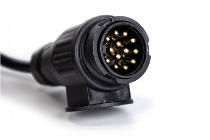 KAMAR E1384 spirálový elektrický kabel 3m 12V zástrčka/zásuvka 13PIN