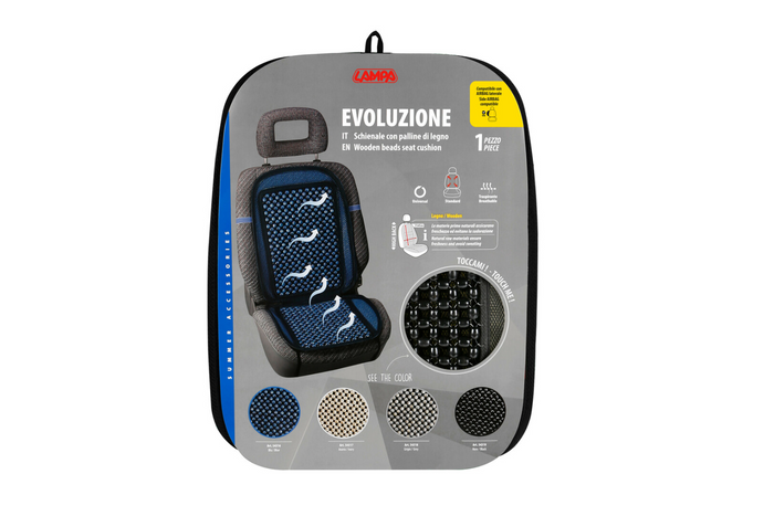 Černý dřevěný korálkový polštář Evoluzione