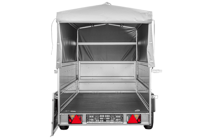 Lehký přívěs 264x125 UNITRAILER GARDEN 264 KIPP s bočnicemi BIS, rámem H-800 a šedým krytem