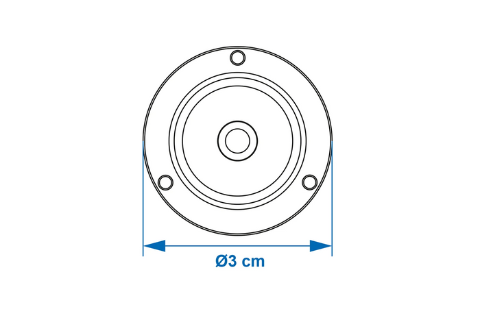 Kulatá vodováha ProPlus 341217, průměr 3 cm