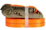 Sada čtyř oranžových přepravních pásů UNITRAILER 8m/25mm/1t s napínákem