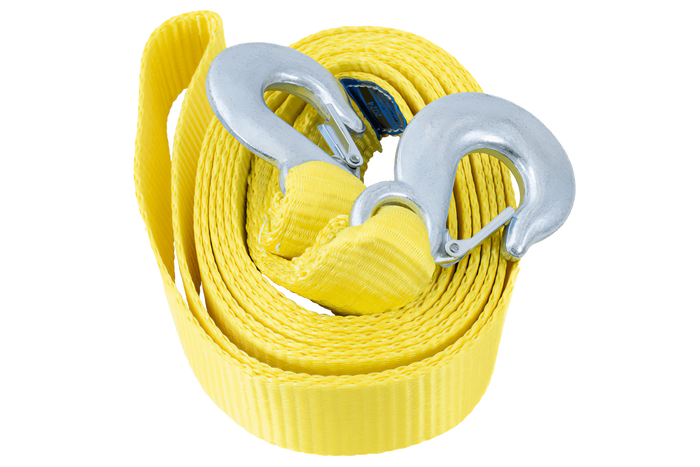 Tažné lano s háky Tažný popruh UNITRAILER 5m/50mm/7,5t žlutý