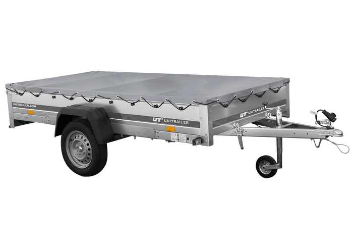 Přívěs Garden Trailer 264 KIPP s rámem H-0 a šedou plachtou