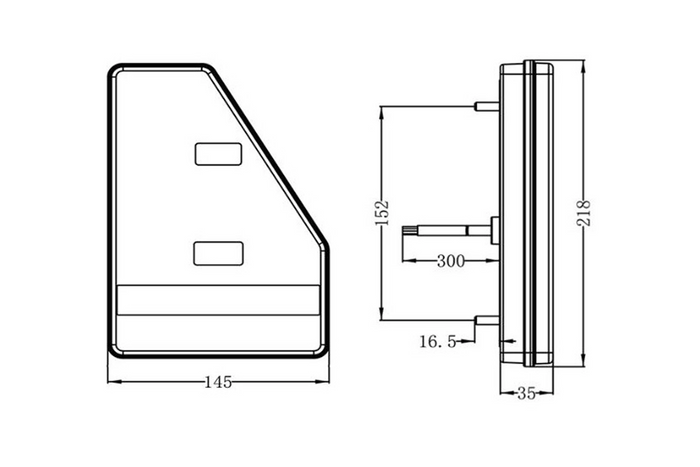 Zadní světla TruckLED L1907+L1908 LED 6 funkcí levá+pravá