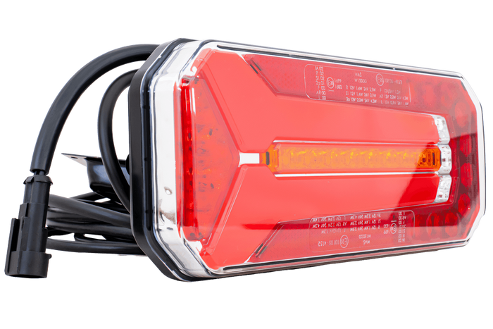 Zadní LED světlo WAŚ W150DD, univerzální, 6 funkcí 