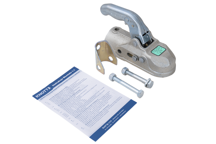 Kulové tažné zařízení KNOTT K27-B pro přívěs 2700 kg s ojí o průměru 45 mm, litinové 