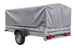 Jednonápravový přívěs na pružinách 264x150 UNITRAILER GARDEN 265/R KIPP s rámem H-800 a šedým krytem