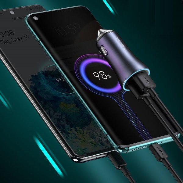 Sada nabíječky do auta BASEUS Golden Pro 2xUSB 40W + USB kabel