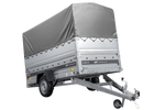 Lehký přívěs na pružinách 264x125 UNITRAILER FORCE 264/R KIPP s bočnicemi BIS, rámem H-800 a šedým krytem