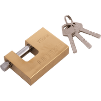 Mosazný visací zámek 70mm HERMON, průměr ouška 10mm