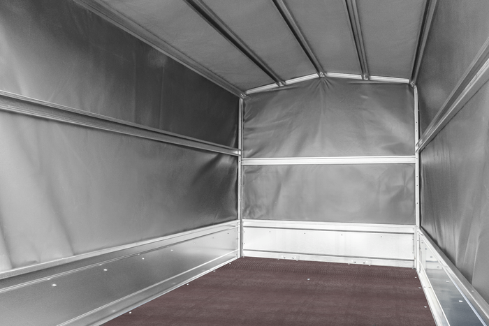 Jednonápravový přívěs 230x125 UNITRAILER GARDEN 230 KIPP s rámem H-1100 a šedým krytem