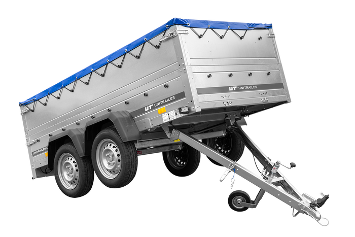  Přívěs Garden Trailer 264/2 KIPP s rámem H-0, BIS bočnicemi a modrou plachtou