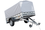 Jednonápravový přívěs 230x125 UNITRAILER GARDEN 230 KIPP s rámem H-800 a šedou plachtou
