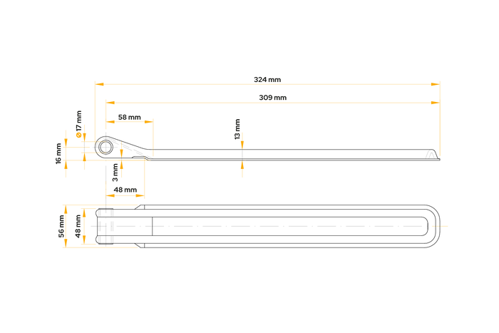 WINTERHOFF BSCH 10-320 boční pant pro montáž na bok přívěsu