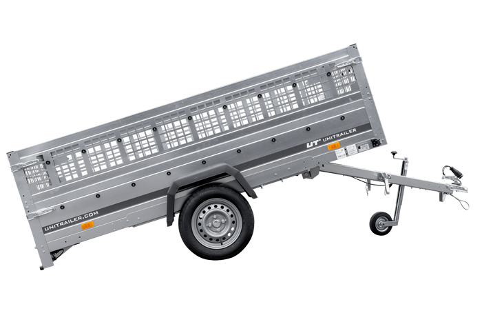 Jednonápravový přívěs 264x125 UNITRAILER GARDEN 264 KIPP s pletivovými bočnicemi